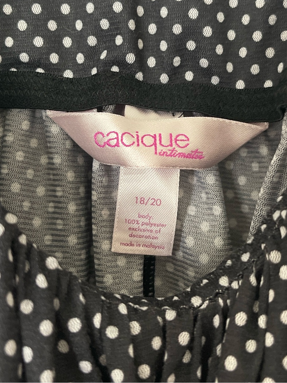 Cacique Polka Dot Babydoll Chemise | Size 18/20 ππ€ - Picture 2 of 3